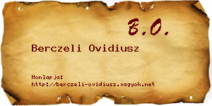 Berczeli Ovidiusz névjegykártya